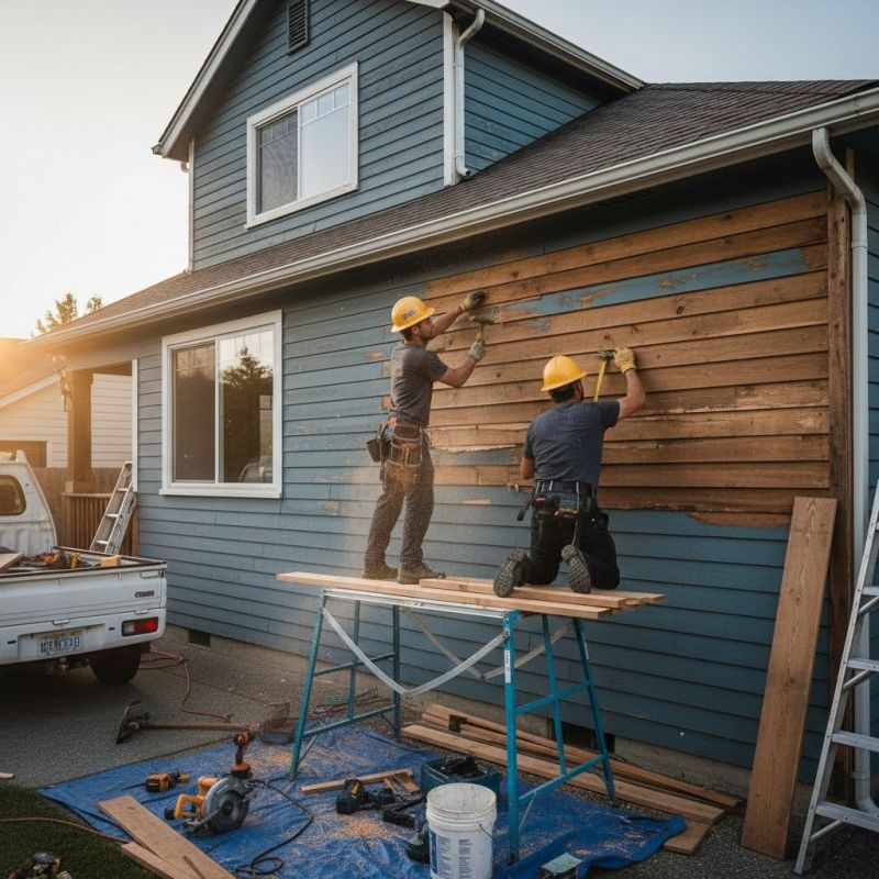 Wood Siding Repair And Painting